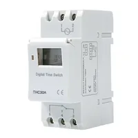 New Type Din Rail 2 Wire Weekly 7 Days Programmable Digital TIME SWITCH Relay Timer Control AC THC 15A 30A 220V 230V 12V 24V 48V 1