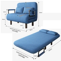 Modern folding sofa bed apartment small apartment simple single and double folding sofa with armrest 6