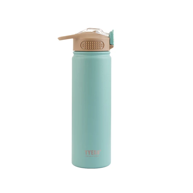 TYESO Thermal Bottle with Straw Stainless Steel Isothermal Thermos