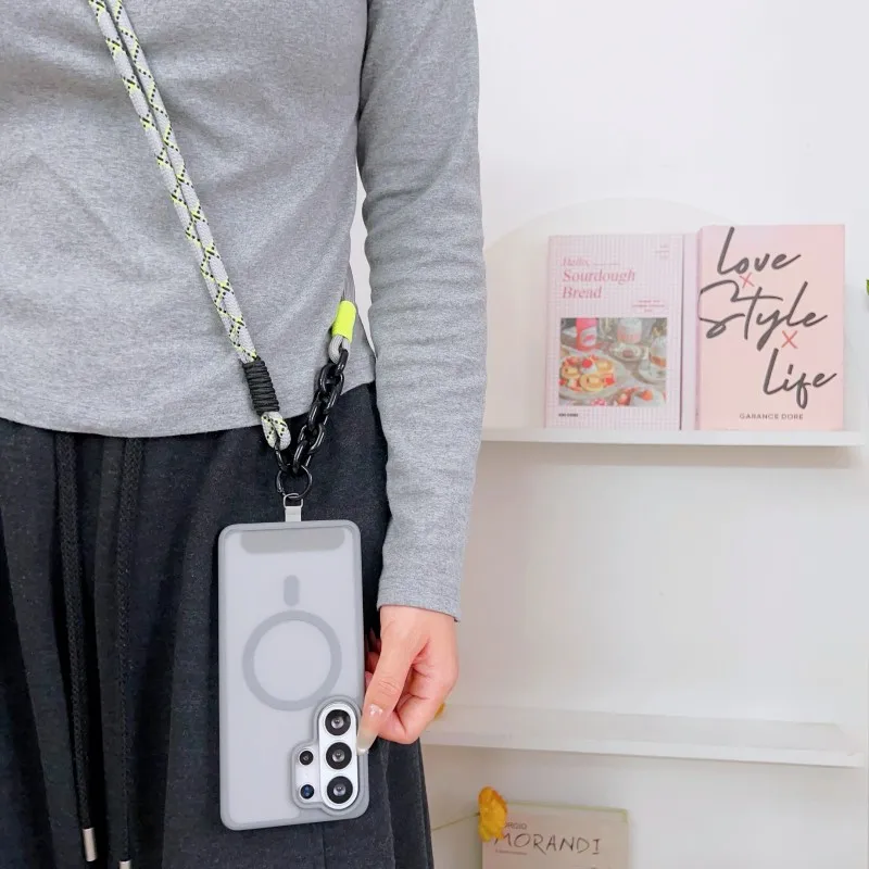 Magnetic Shockproof Crossbody Neck Cord Case with Braided Strap