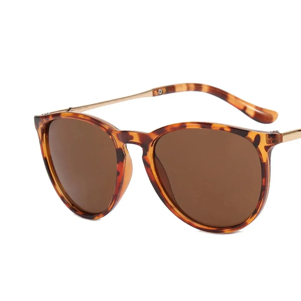 Fashion sunglasses women men metal round cat eye eyewear leisure shopping luxury for party travel