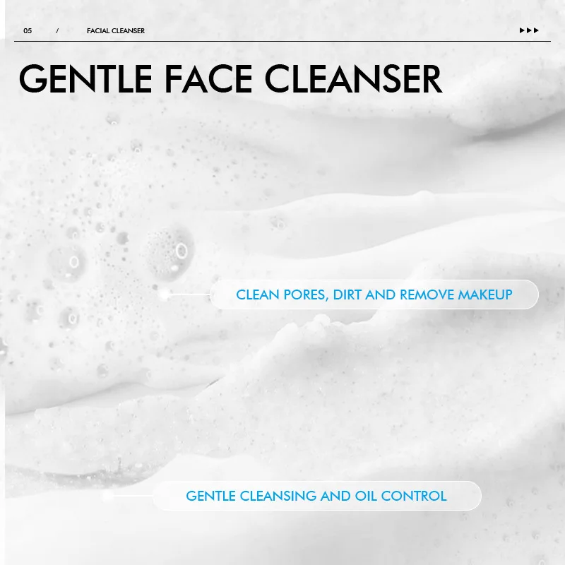 LAIKOU Men's Moisturizing Facial Cleanser for Oil Control and Blackhead Removal
