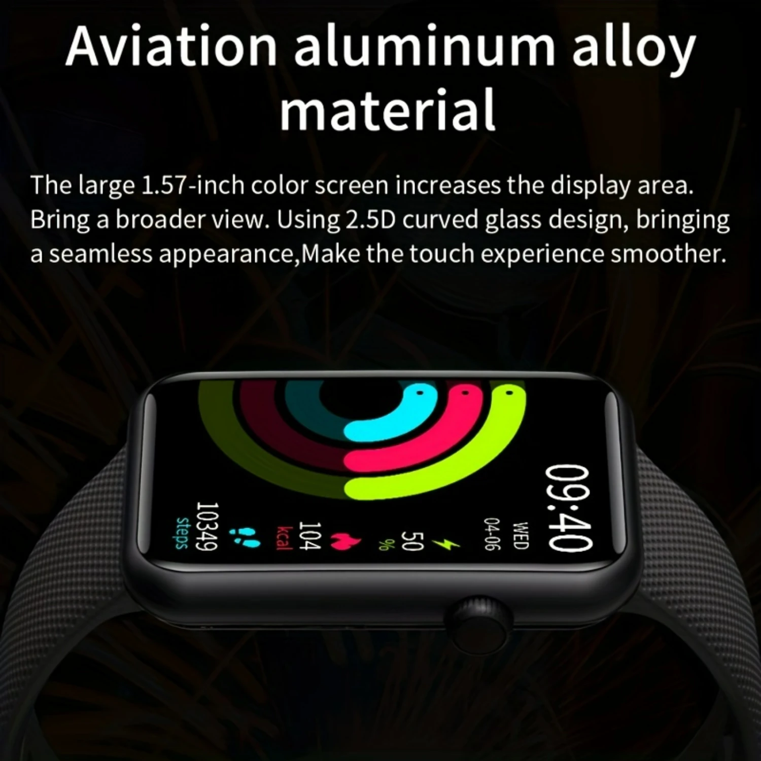 Top-Notch SmartWatch with Smart Black Fitness Tracker and Make/Answer Call Functionality for Men and Women. 1.57'' Smart Activit