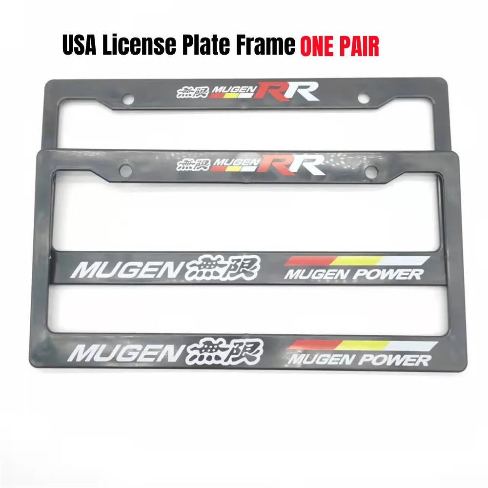 2PCS Latest USA Standard ABS Car License Plate Frame JDM Racing