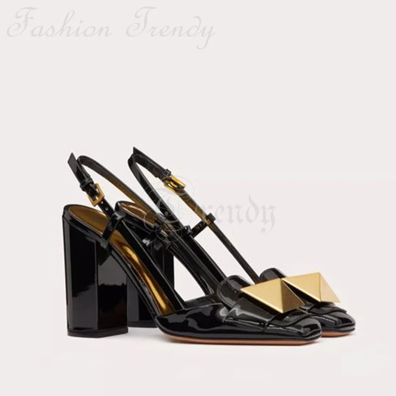 Women Wedge Sandals Women Dress Shoes Women Slingback Sandals Women High Heels Shoes Apricot Leather Folded Gold Stud Heels Women Block Gold Insole Slingback Sandals