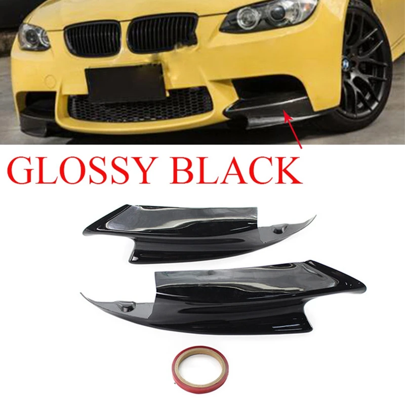 

Black Front Bumper Lip Angle Diffuser Splitter Spoiler Scratch Protector For-BMW E90 E92 M3 2008-2014