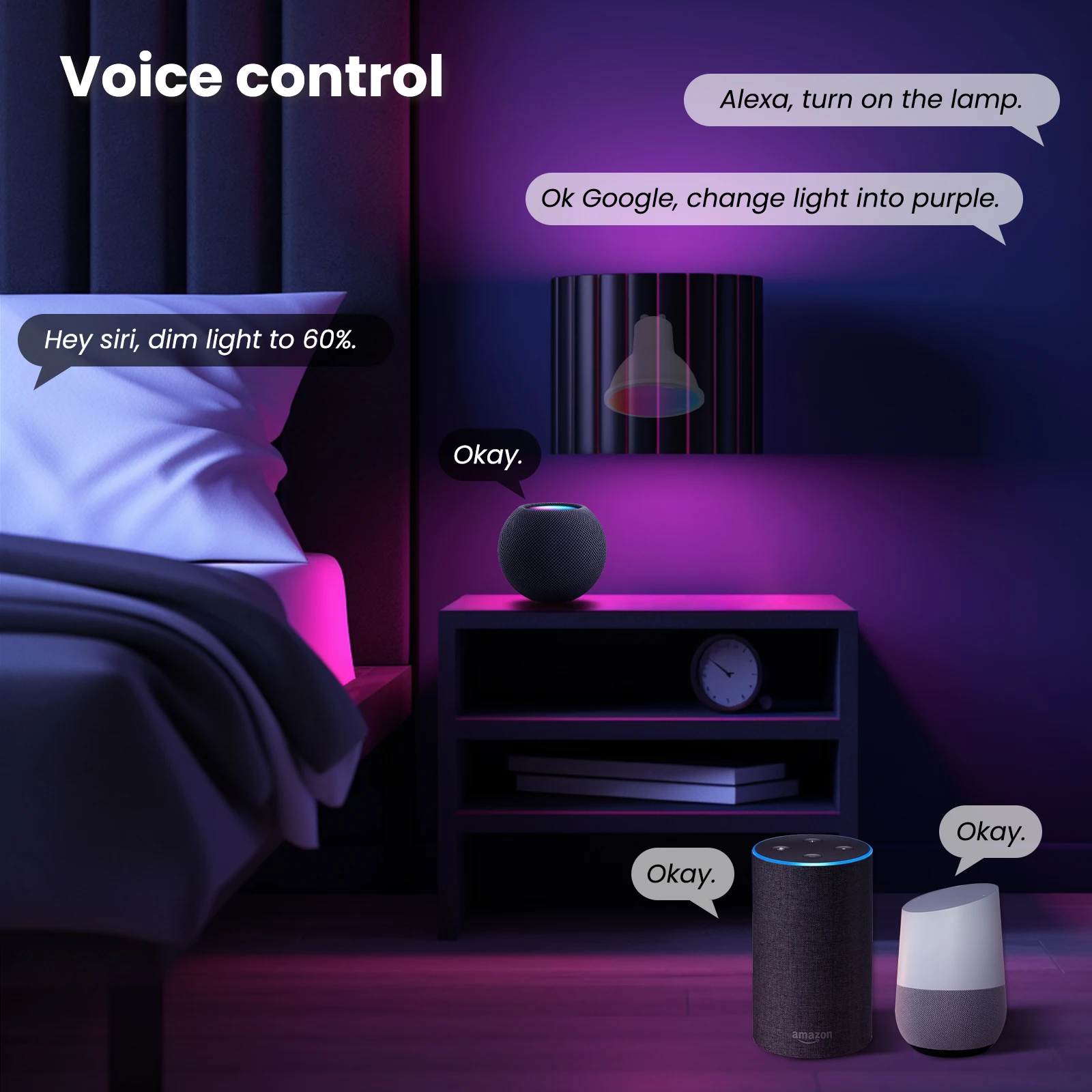 MOES Tuya Matter WiFi 스마트 전구, 밝기 조절 가능 LED 조명, 16 만 RGB C + W 색상, 촛불 램프, 음성 제어, 알렉사 구글 홈, GU10