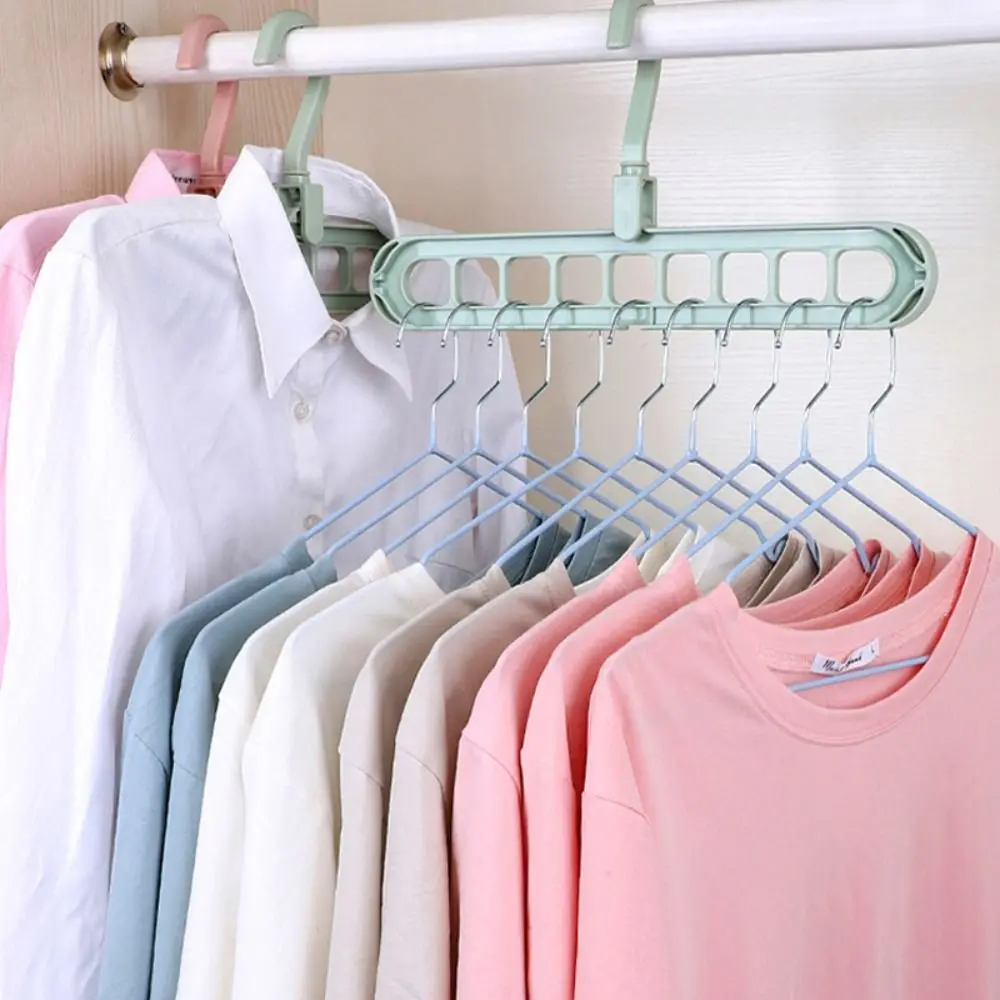 Space Saving 9 Hole Wardrobe Storage Rack