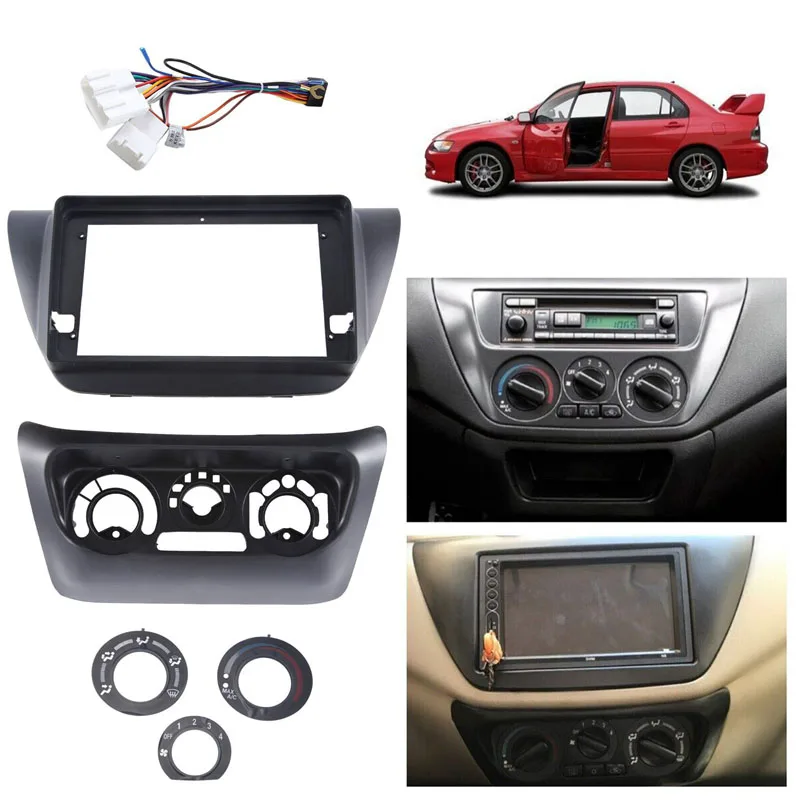

Автомобильное радио, стерео, 9 дюймов, рамка, панель Fascia, жгут для MITSUBISHI LANCER IX 2006