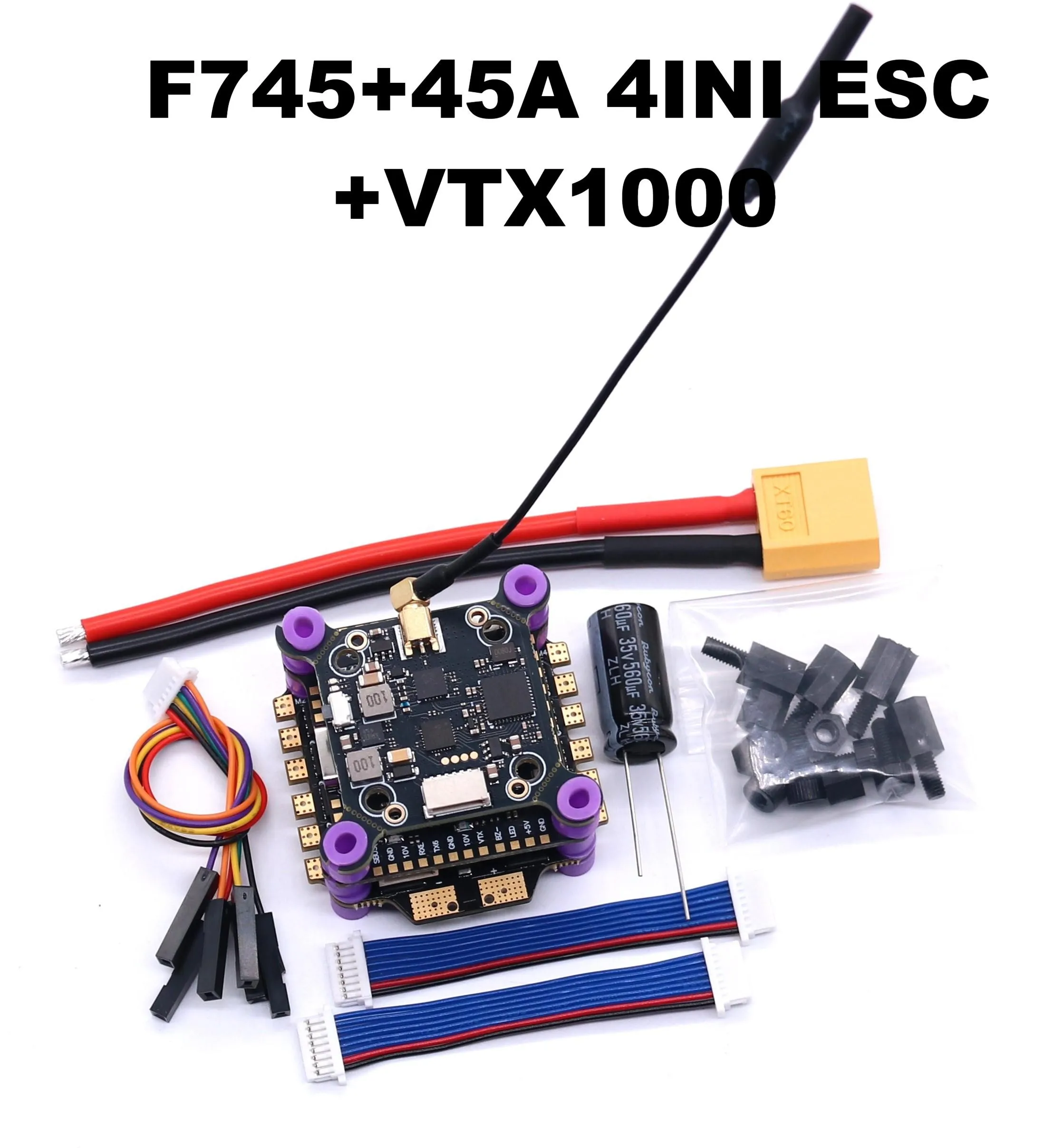 Détail du dissipateur thermique sur ESC F745 45A/60A pour drone FPV, contrôleur de vol performant