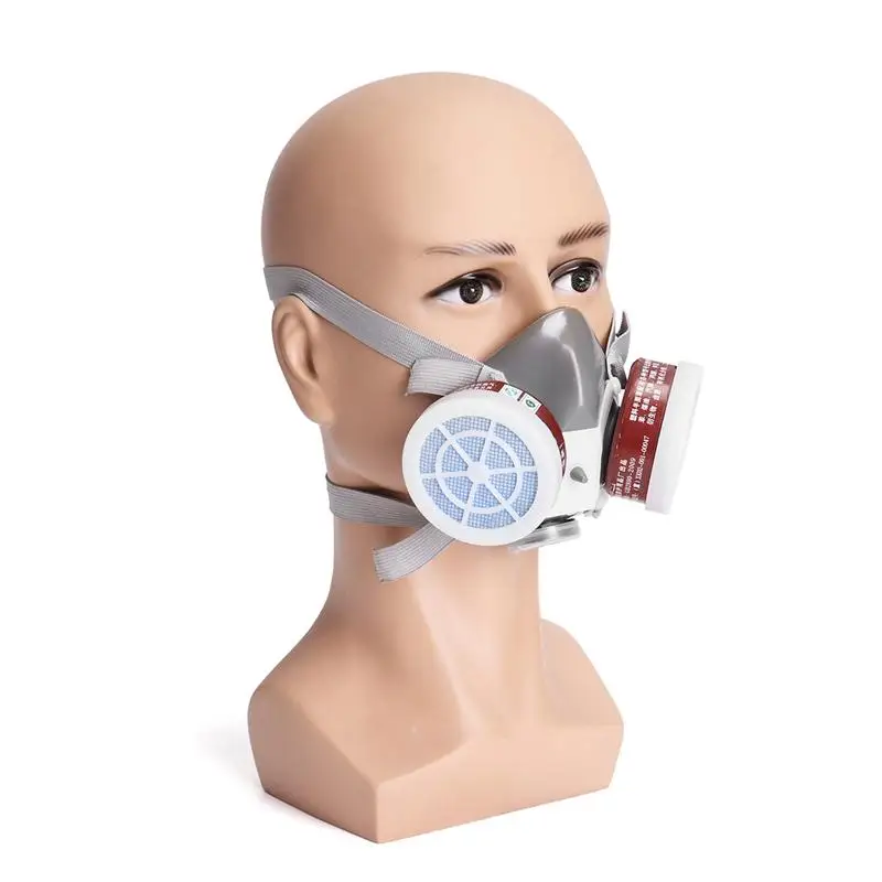 respirator for hydrochloric acid Smoke Gas Mask Protective Respirator Painting Welding Safety Chemical Toxic Gas Canister Dust Filter  Workplace The prod chemical protective clothing