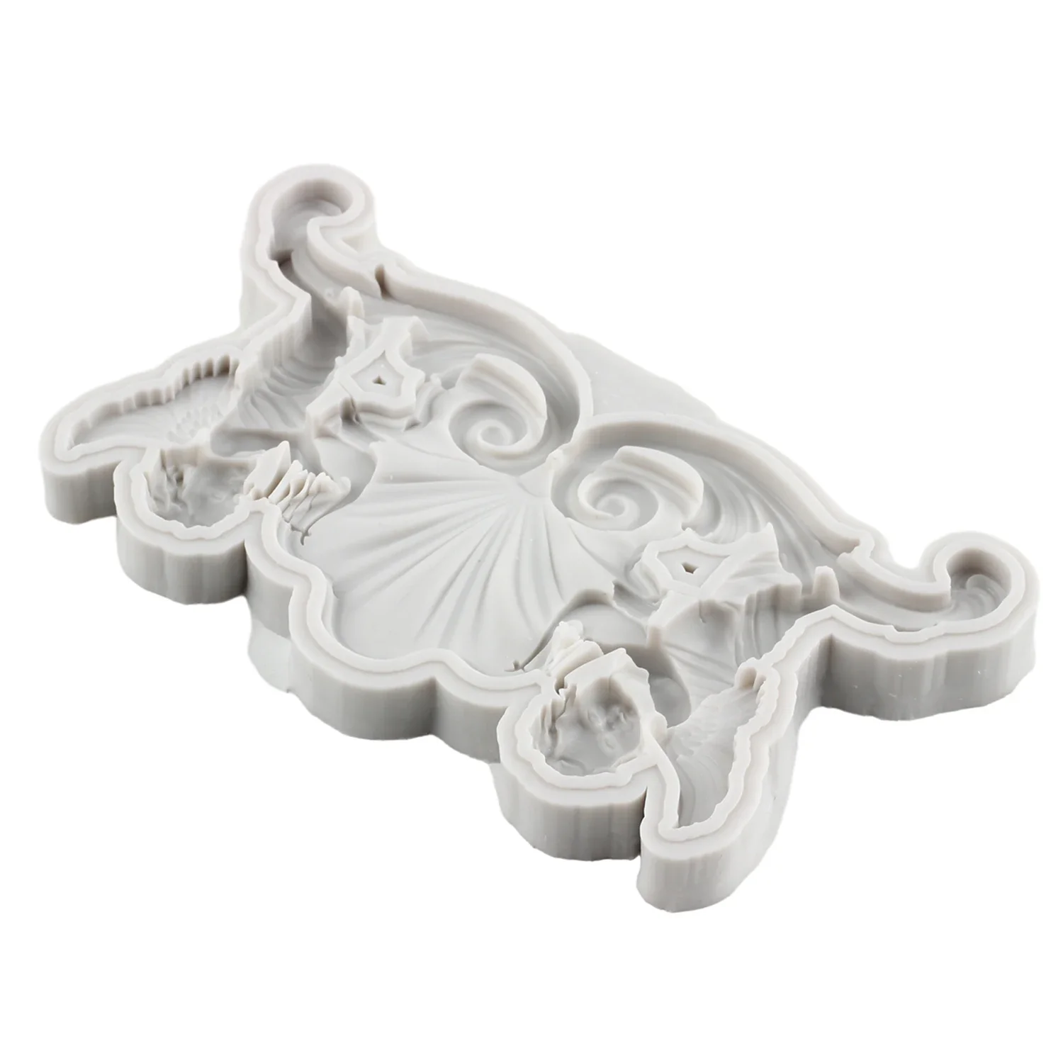 Angel Relief Border Silicone Mold DIY Cupcake Topper Fondant Cake Decorating Tools Candy Resin Clay Chocolate Gumpaste Moulds