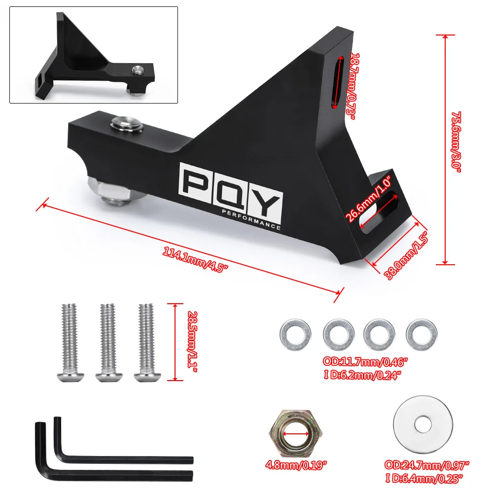 WLR-마스터 실린더 지원 브래킷 스티핑 브레이크 페달 느낌 02-07 Subaru Impreza/RS/WRX/STI WLR-HBM02BK-QY