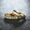 Bague de couple Forever Love pour hommes et femmes, bague de mariage en acier inoxydable avec cœur, bijoux de fête pour personnes âgées, dimension à la mode, nouveau