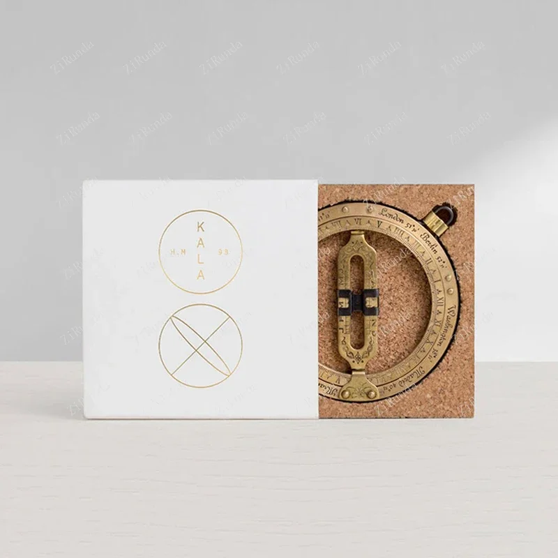 ~L Ring sundial ring pendant pure copper boy furniture accessories handmade gifts creative ornaments