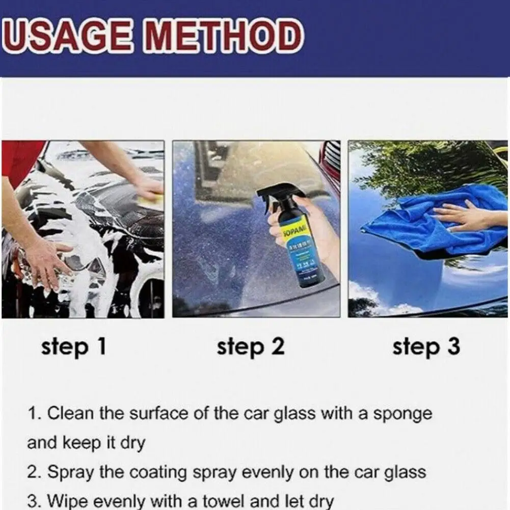 Sopami Car Coating Spray Nano Ceramic Quick Effect Car Coating Agent Spray Quick Coat Car Wax Polish Spray Car Protection 5