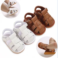 Baby Summer Sandals Infant Boy Girl Shoes Rubber Soft Sole Non-Slip Toddler First Walker Baby Breathable Crib Shoes 0-18Months 1