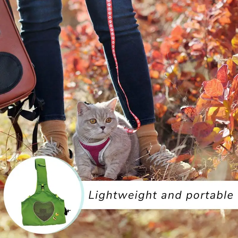 Dog Carrier Puppy Cat Carrier Sling Pouch Breathable Pet Travel Bag For Long Distance Trip