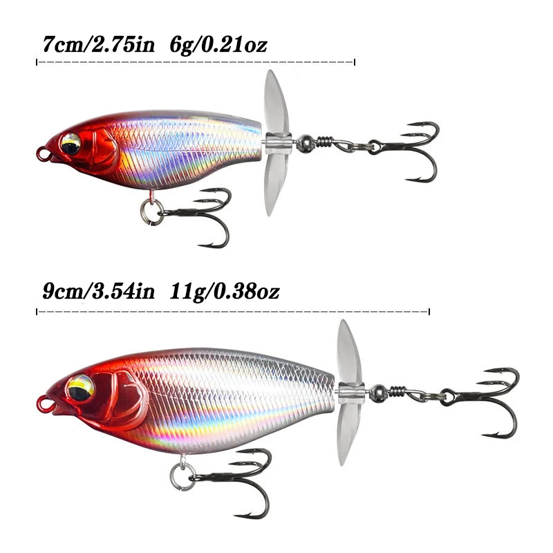 1Pc Top Water Fishing Lures with Treble Hooks Whopper Freshwater Saltwater Floating Lure for Bass ﻿ - 2