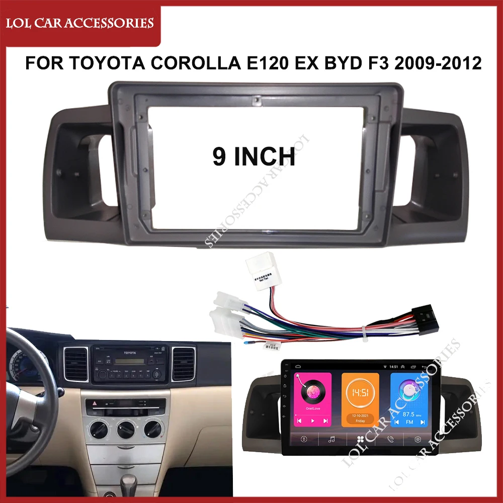 9-дюймовая Автомобильная видеопанель для Toyota Corolla E120 EX BYD F3 2009-2012 Android MP5 плеер WIFI GPS