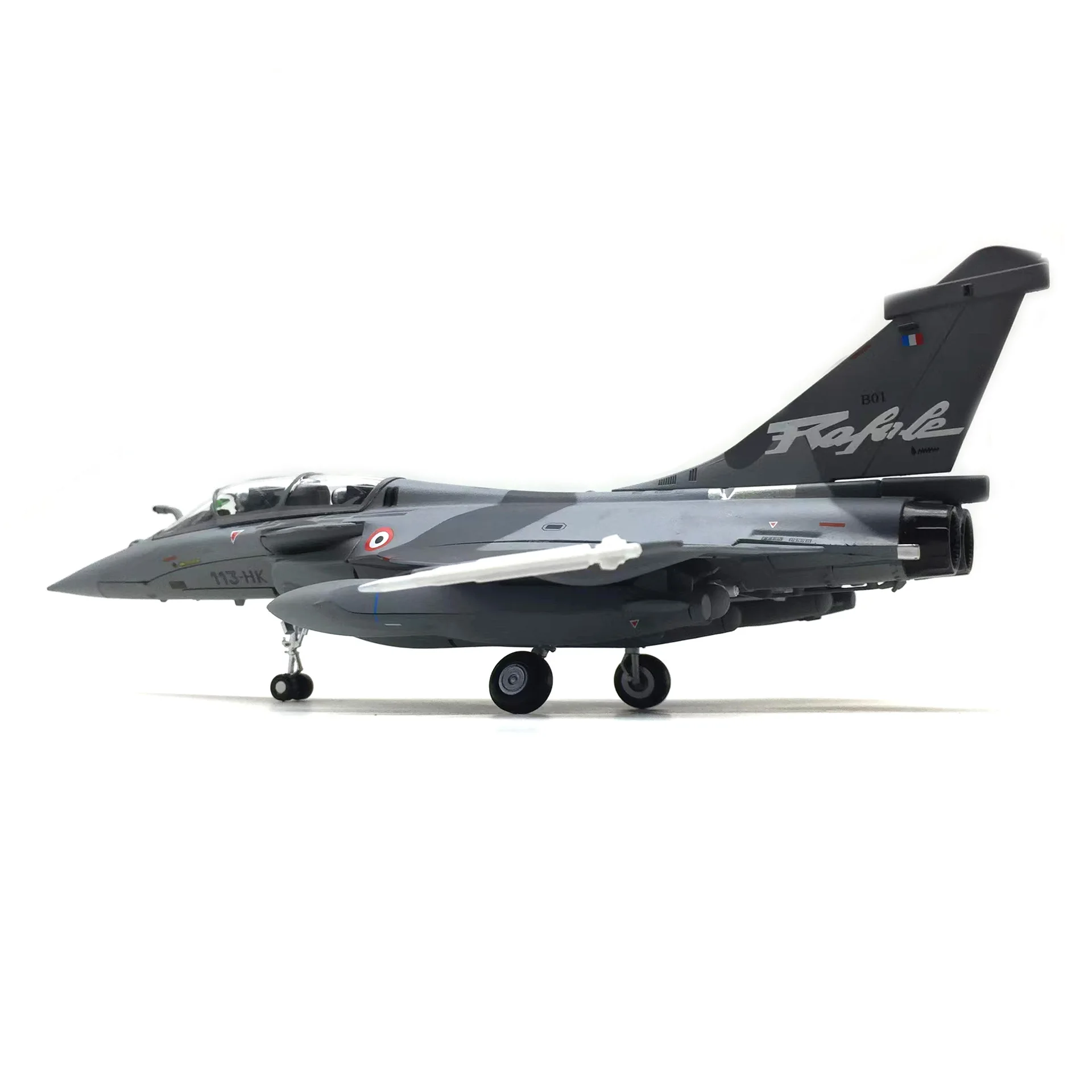 Modèle Avion Rafale Français 1/72 - Maquette Alliage Pour Collection - 21x16x8 Cm