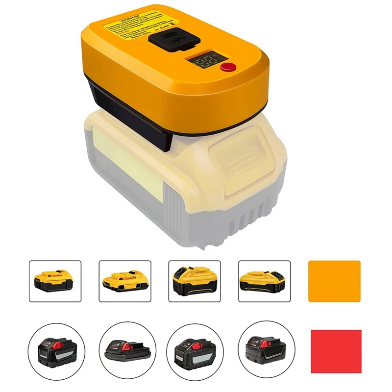 USB C Charger For Dewalt 20V Battery,2 Ports With USB-C Und USB-A,65W Fast Charger PD 3.0 Power Adapter USB Power Supply Durable
