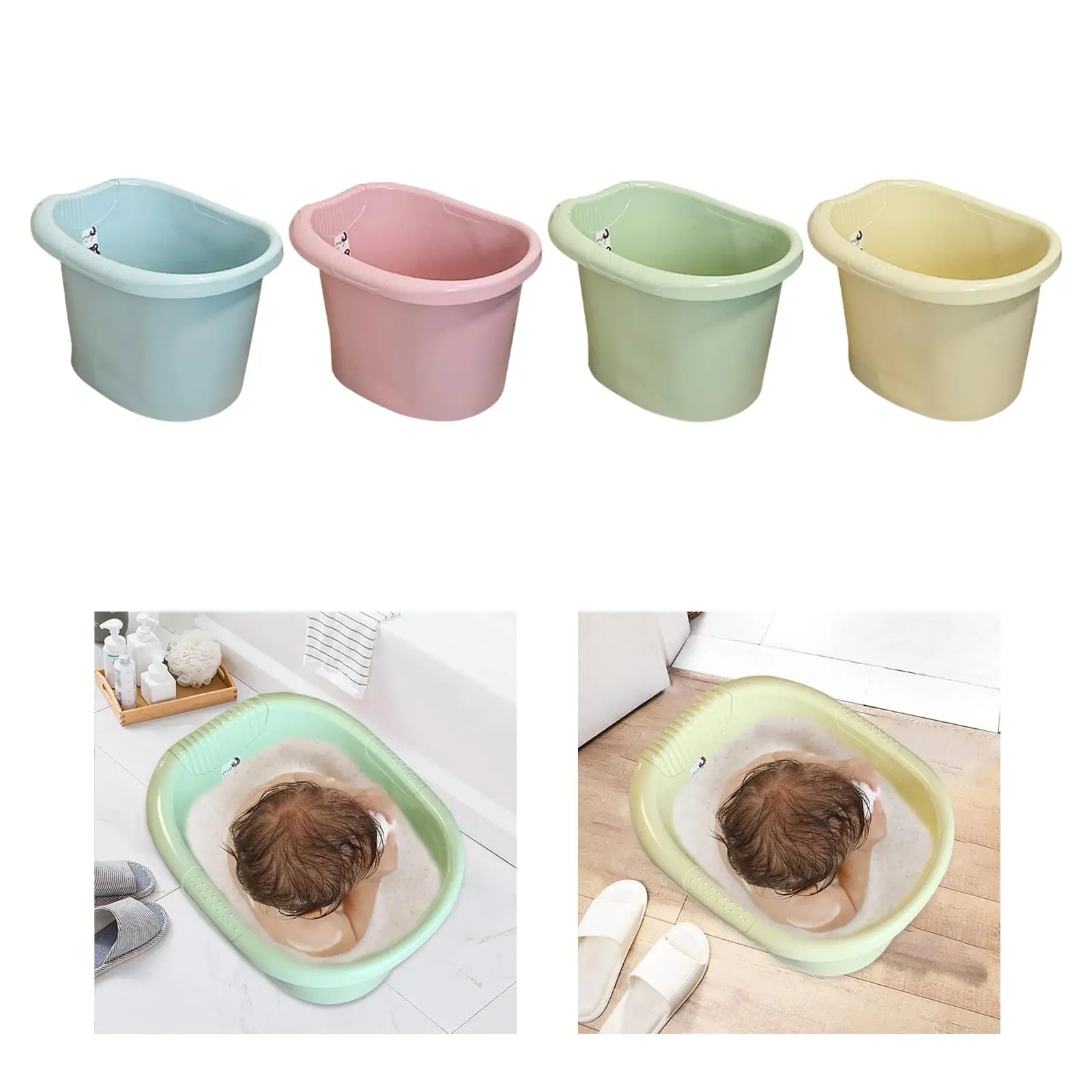 Baby Bath Tub Bathing Seat Comfortable Non Slip Baby Shower Bucket Portable Infant Bathtub for Baby Boys Girls Kids Toddlers