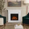 Chateau 41 "Electric Fireplace with Mantel Replaceable Fireplace Insert Heater Realistic Log and Flame Effects Remote Timer 2