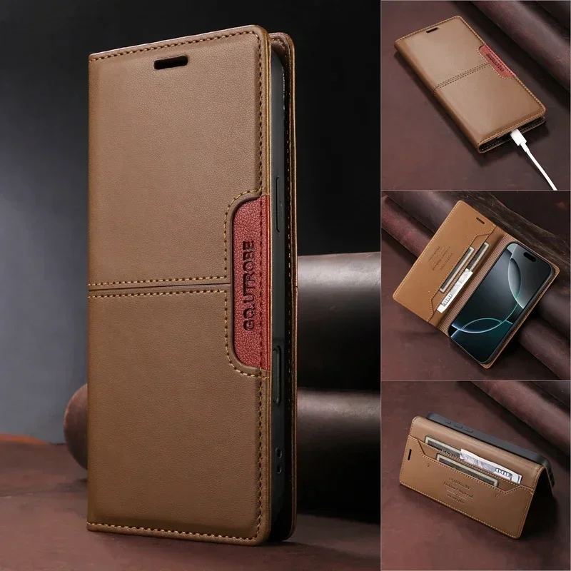 Premium Flip Leather Wallet Cover - Sleek Protective Case