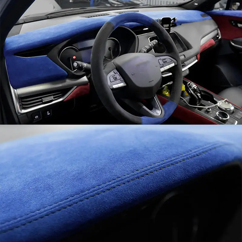 Real Alcantara Custom Car Dashboard Covers Per Cadillac Xt4 Mat Shade Cushion Pad Tappeti Car-Styling Accessori Interni