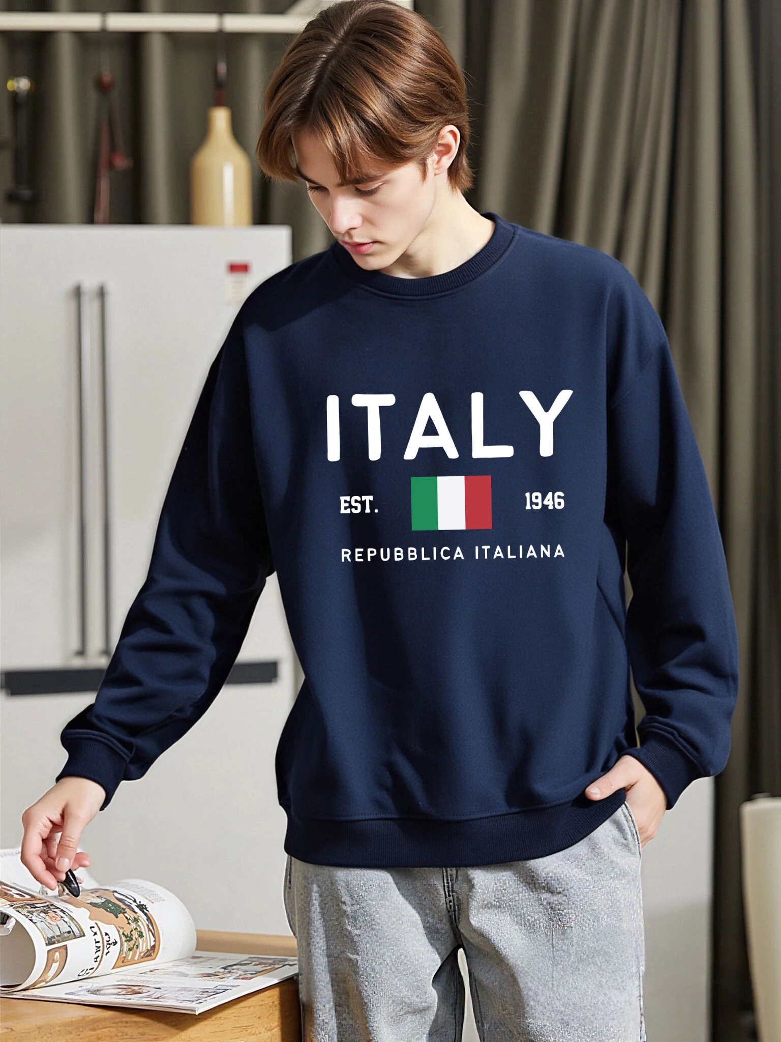 إيطاليا Repubblica Italiana الرجال البلوز الشارع ع...