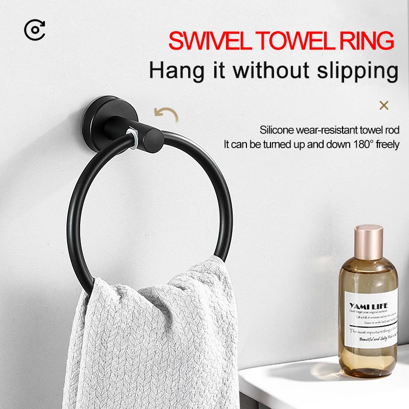 Bathroom Hardware Set 304 Stainless Steel Towel Rack Hooks Holder