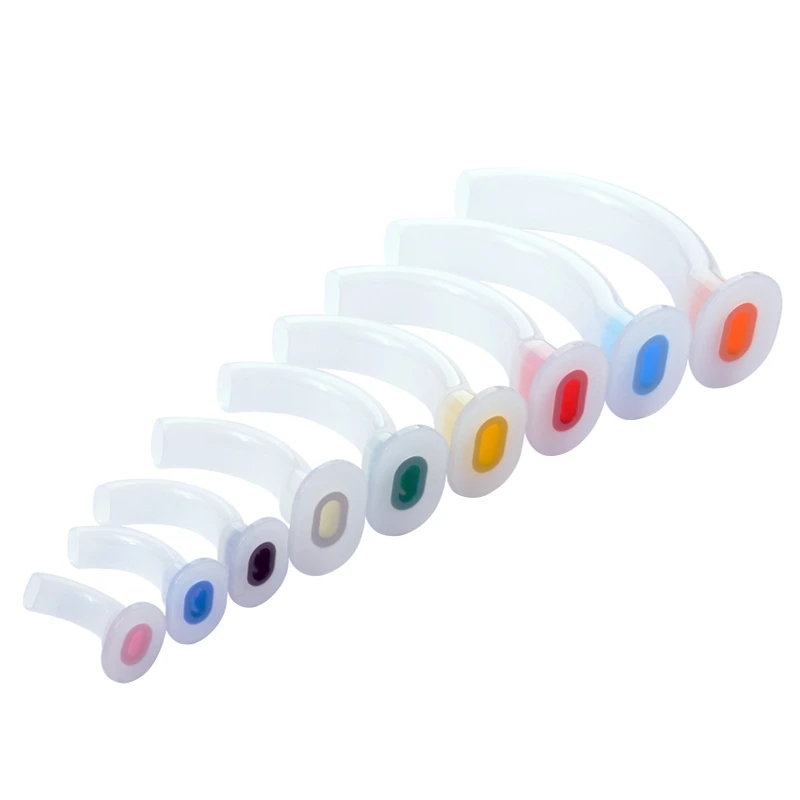 9 Pieces Disposable Patient Air Tube Guide Mixed Oral Guedel Color Code First Aid Airway Tube