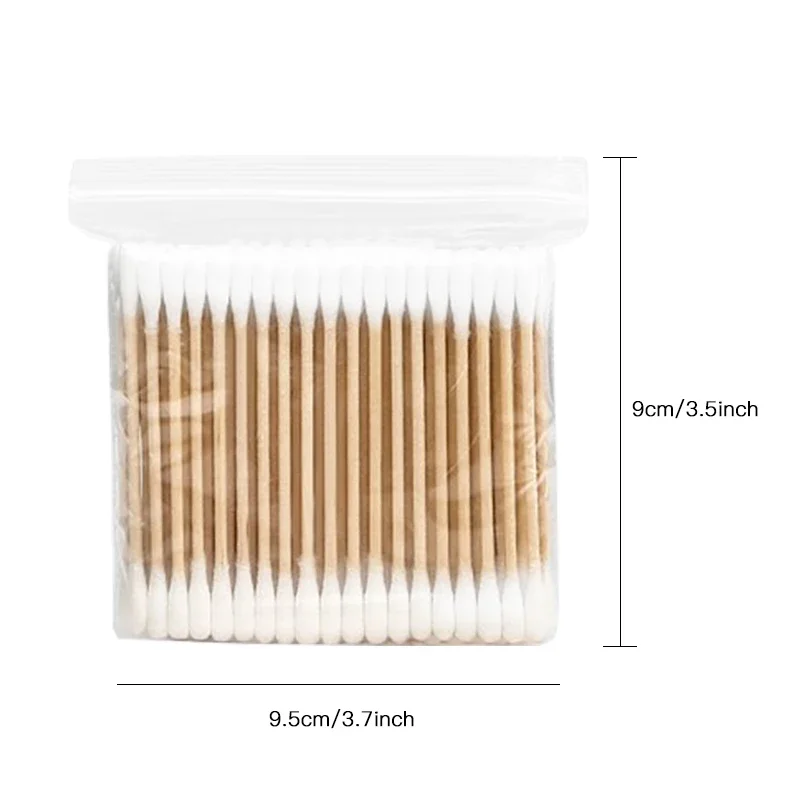 Cotton Swabs 100pcs Per Pack 5 Packs Double-ended Baby Ear Cleaning Sticks Healthy Cleaning Tools