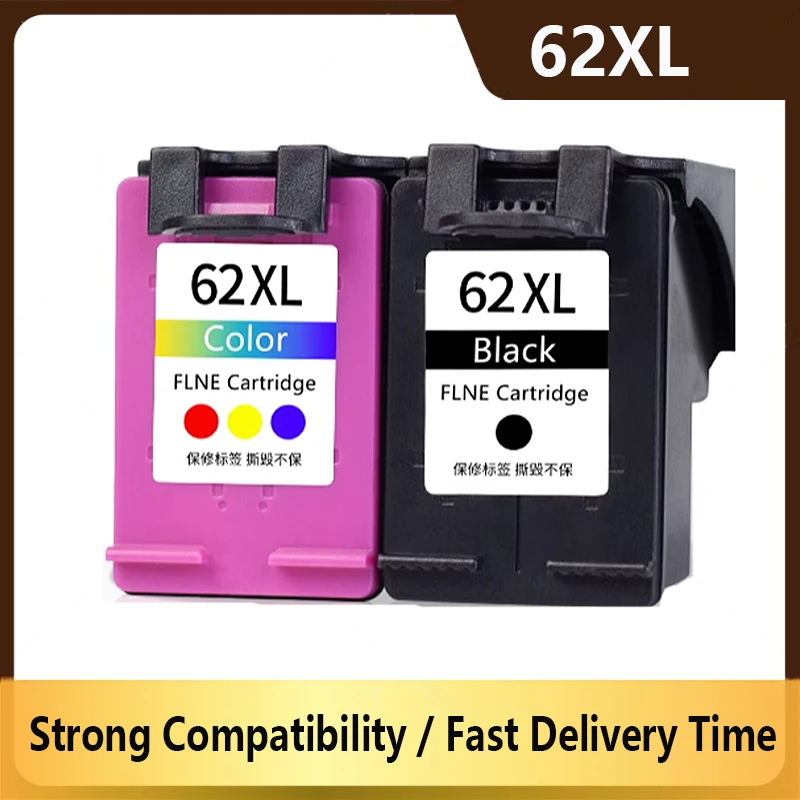 62XL Ink Cartridge Compatible for HP 62 XL For HP62 Envy 5540 5640 7640 5646 5541 5740 5742 5745 200 250 Printer