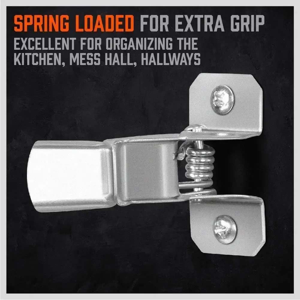 10pcs Bulldog Clamp Wall-Mount Spring for Shovel Rake Broom Mop Holder with Screws Handle Hanging Tools Kitchen Garden Clip