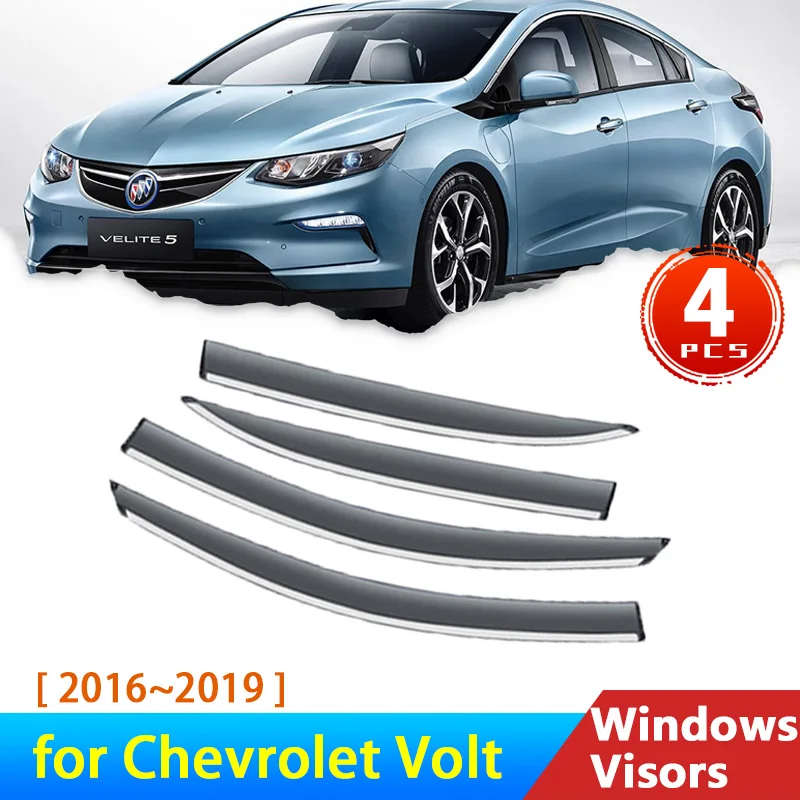 

Car Window Visors for Chevrolet Volt 2 2016~2019 MK2 2018 2017 Accessories Wind Deflectors Rain Eyebrow Guards Auto Awning Trim