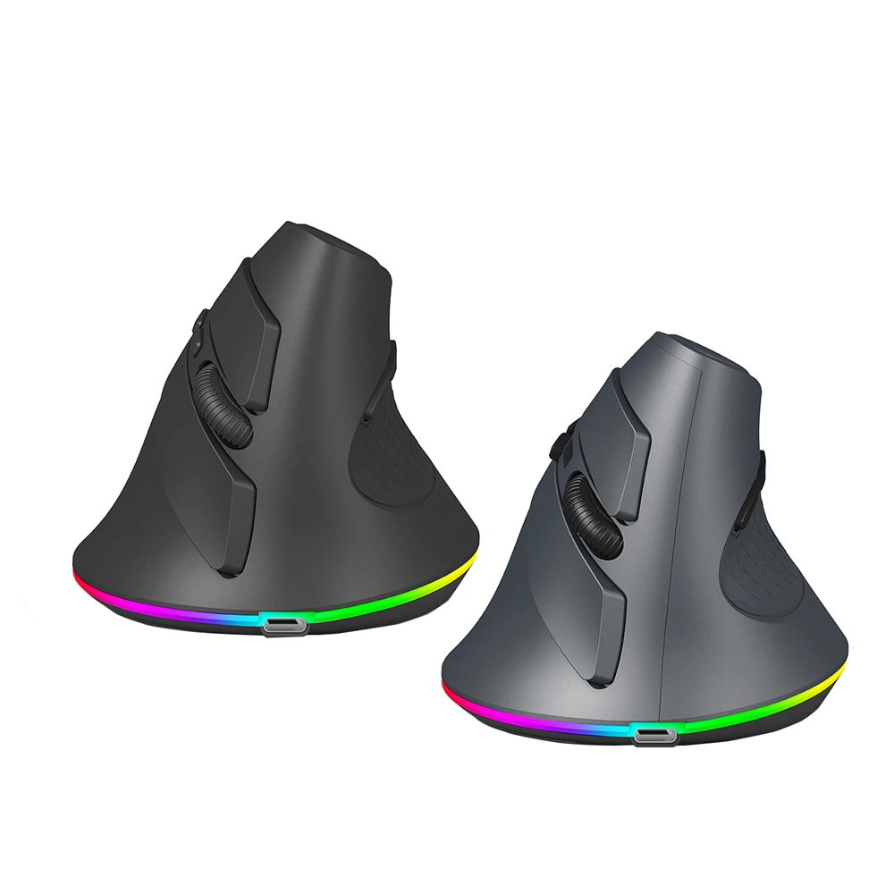 Vertical Mouse 2.4GHz and dual 5.1 Bluetooth-compatible Wireless Optical Mice 4 Adjustable DPI Buttons for Laptop PC Desktop