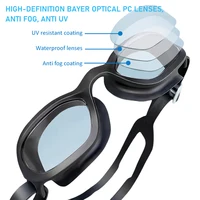 Professional Swimming Goggles Adult Kids Sports Swimming Eyewear Optical Lens HD Waterproof Anti Fog Big Frame Pool Glasses 2