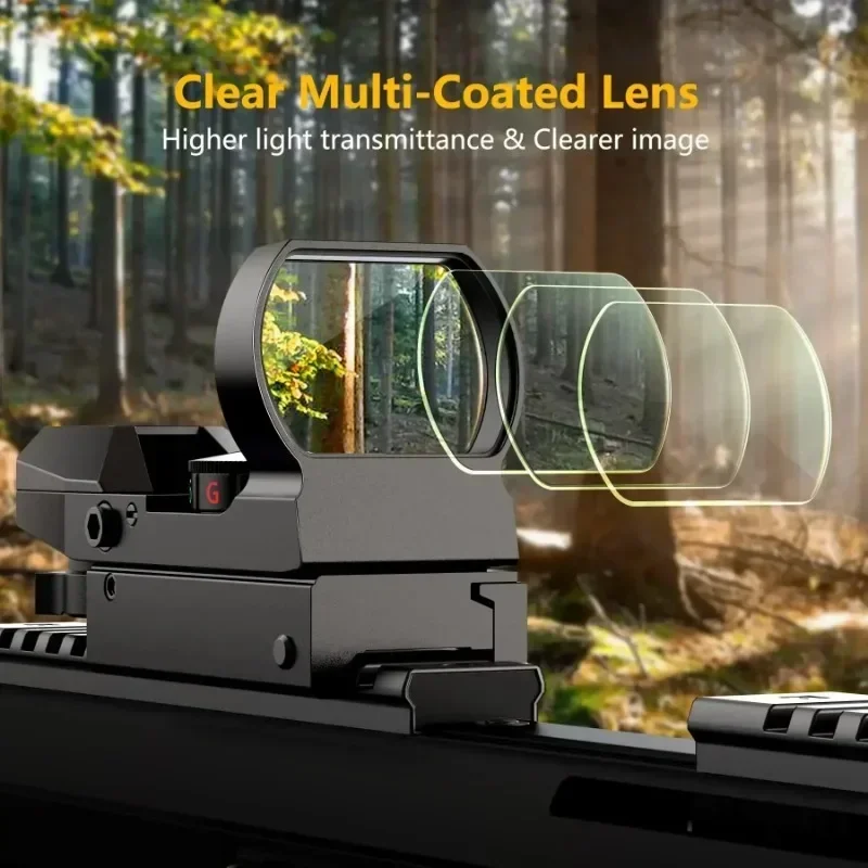 Red Dot Sight Laser 4 Reticle Holographic Projected Red Dot Sight Airgun Scope 20mm Rail Mount AK red dot sight laser sight