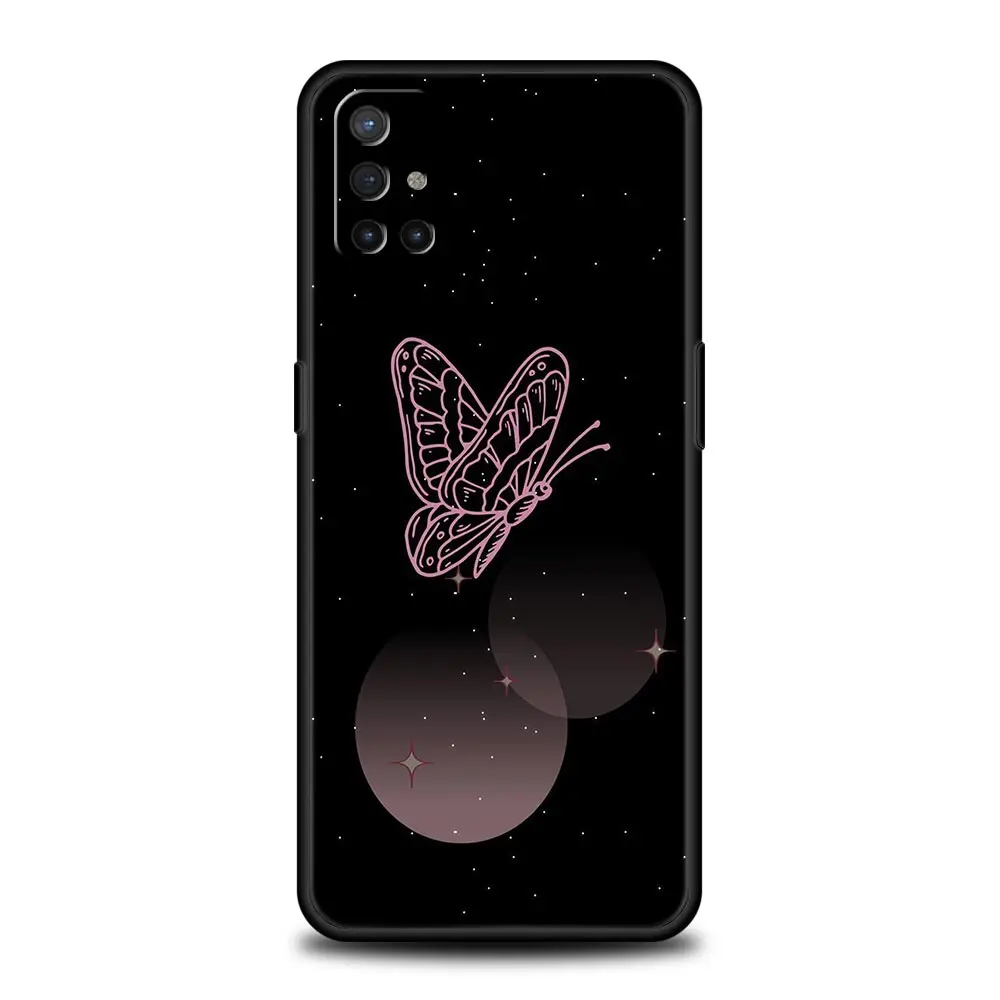Elegant Butterfly Love Black Soft Phone Case