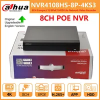 Dahua Original 8CH 8PoE 1HDD NVR NVR4108HS-8P-4KS3 4CH NVR4104HS-P-4KS3 Face Detection SMD Surveillance Network Video Recorder 1