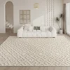 French Cream Washable Home Carpet Light Luxury Large Area Living Room Decorative Carpets Thickened Antifouling No Slip Rug 러그 4