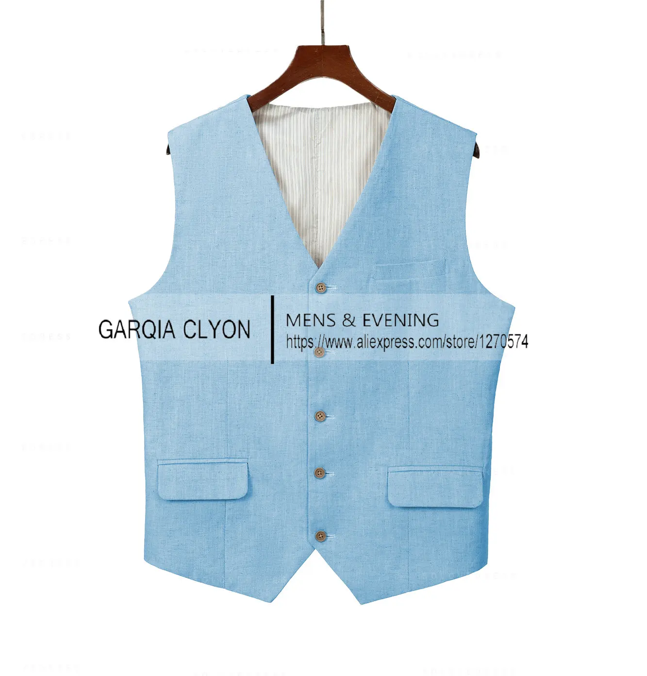 Mens Suit Vest Lapel V Neck Men's Vest Linen Waistcoat Wedding Business Waistcoat Groomman For Wedding Green/Burgundy/Brown