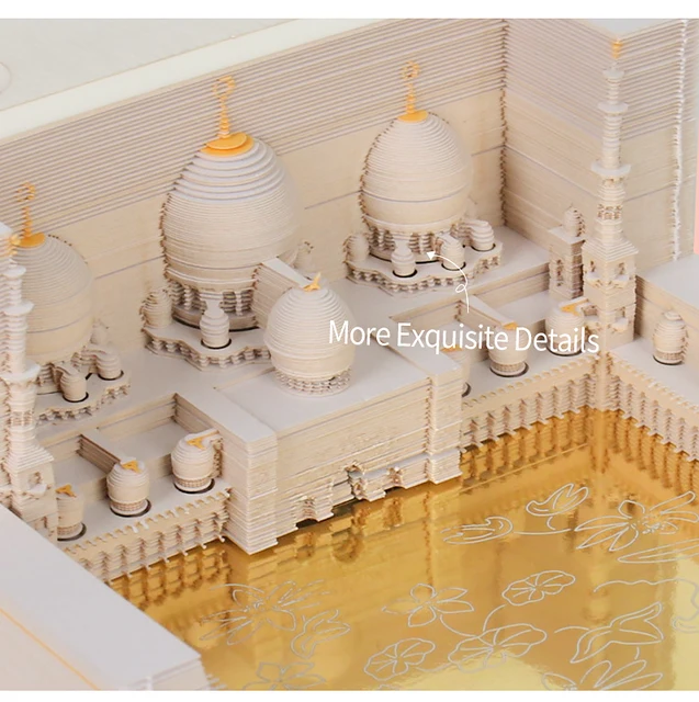 Oinvest hiroi nights-Bloc-notes 3D, mini mosquée, bloc-notes LED, notes  autocollantes, papier d'art, cube, porte-stylo de bureau, cadeau  personnalisé - AliExpress