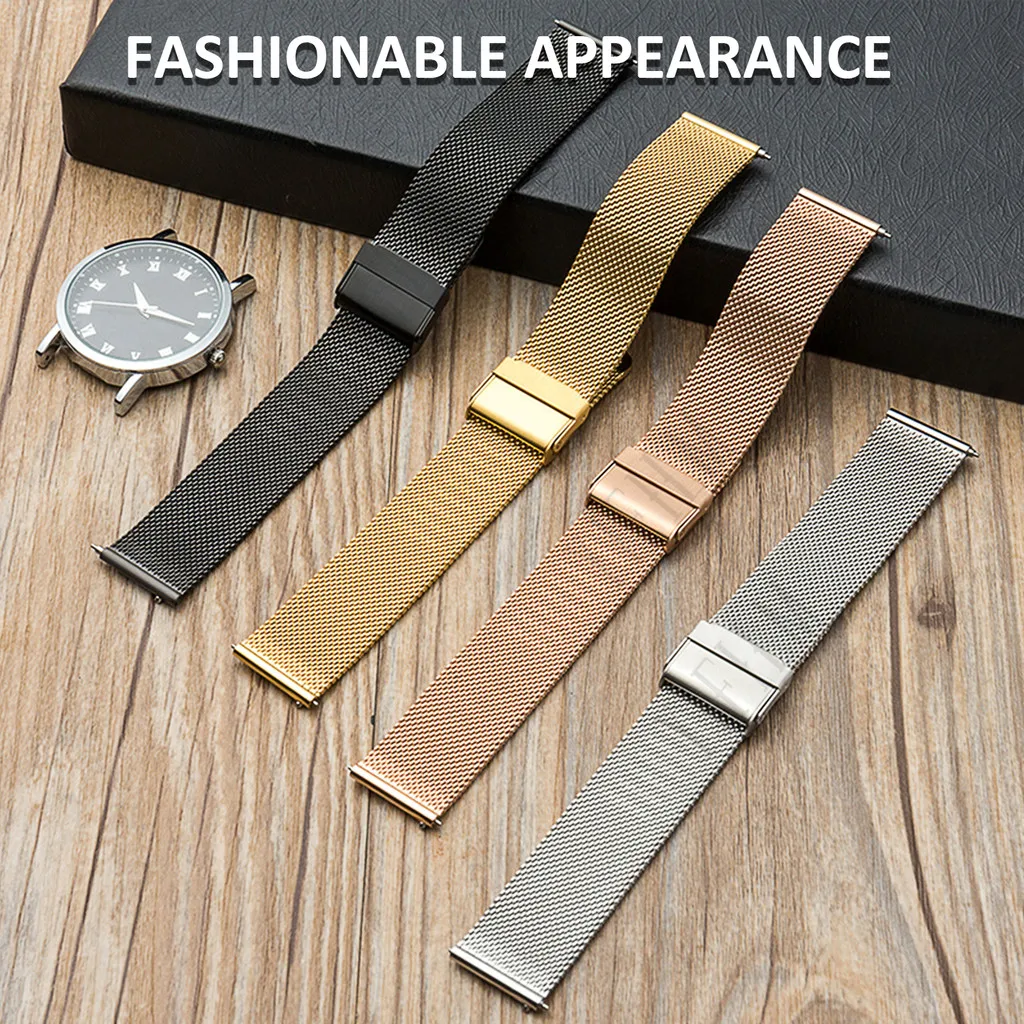 Stainless Steel SmartWatch Band - 18mm Strap Bracelet Wristband Accessory