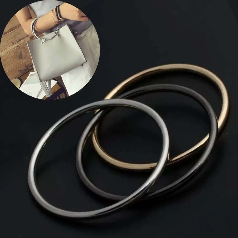 2pcs/Set Metal Round Purse Sewing Frame DIY Bag Handles For Bag Making Purse Handles 7.5/10CM Replacement Hardware For DIY Bag