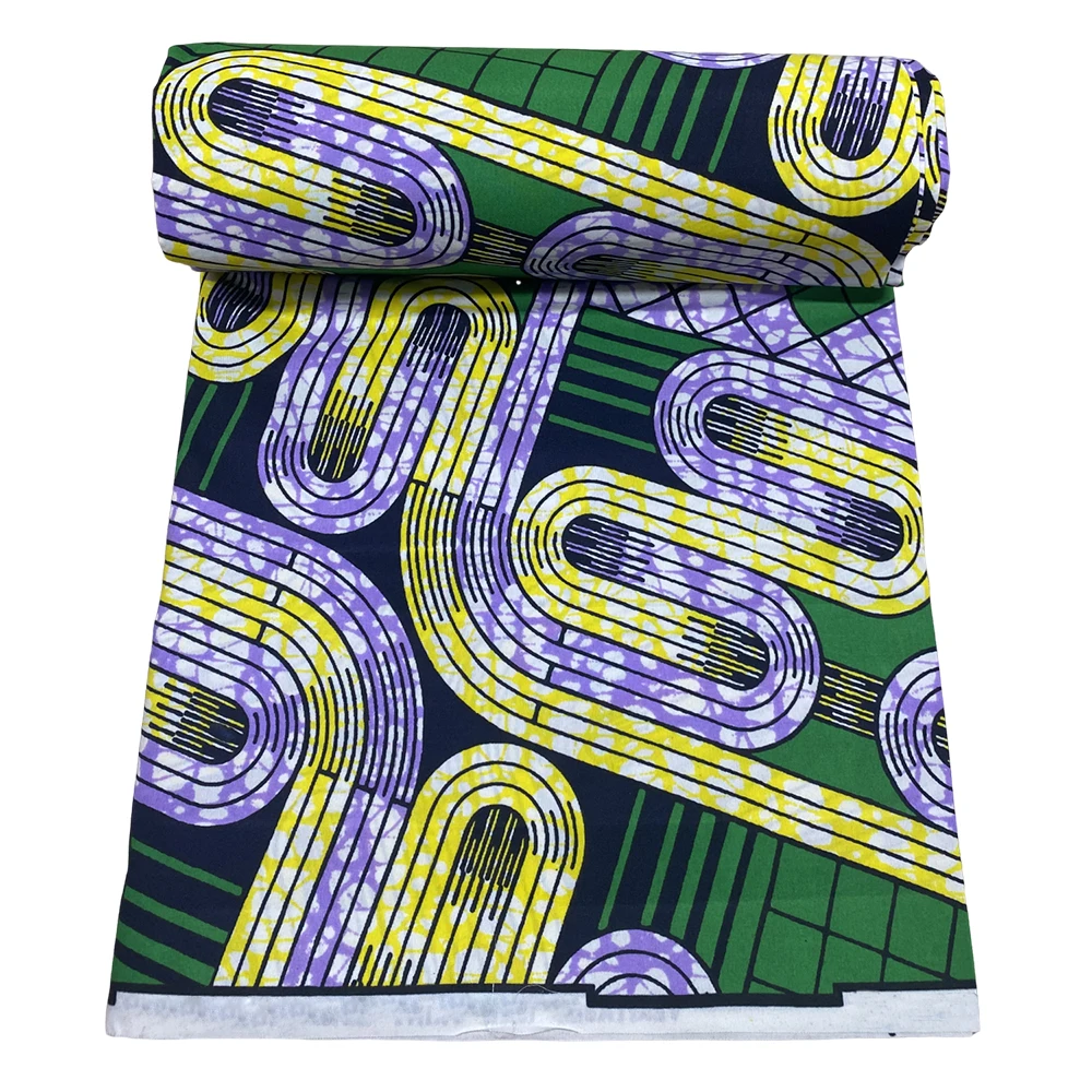 High Quality 6 yards African Ankara Printed Wax Fabric Handmade DIY Material Wax African Fabric Polyester