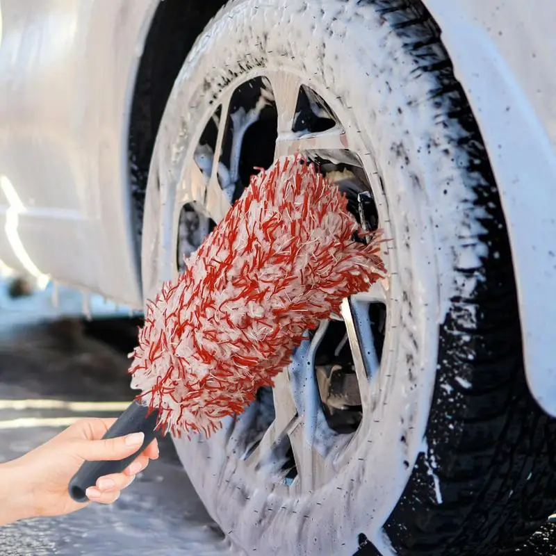 

Microfiber Wheel Hub Brush Car Wash Detailing Car Cleaning Brush For Rim Motorcycle Auto Detailing Brush Car Accessories