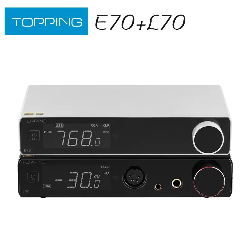 Topping E70 Decoder + L70 Amplificatore Per Cuffie + Cavo Xlr Combo